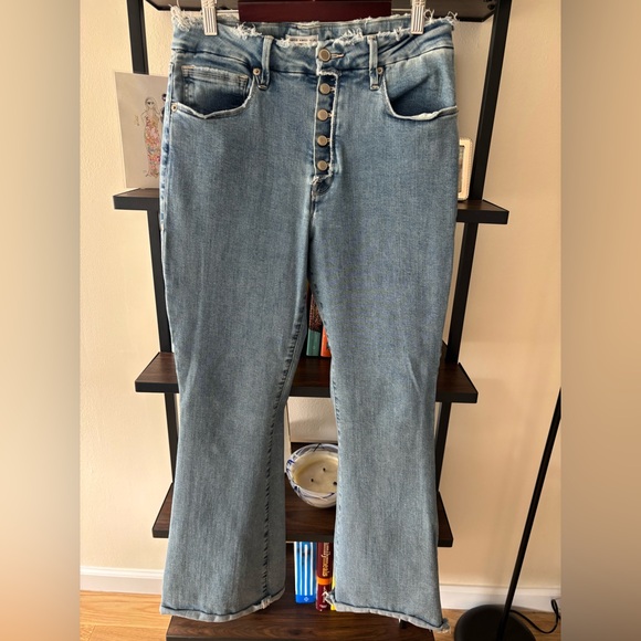 Good American Women's Flare Blue Jeans - Picture 4 of 11